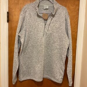 NEW Eddie Bauer Men’s Sz XL Radiator Fleece 1/4 Zip Pullover Light Gray Sweater
